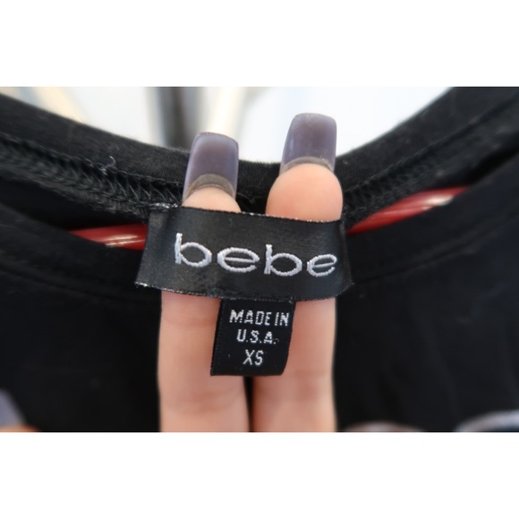 Bebe A-List Short Sleeve Tee Shirt - Picture 3 of 5